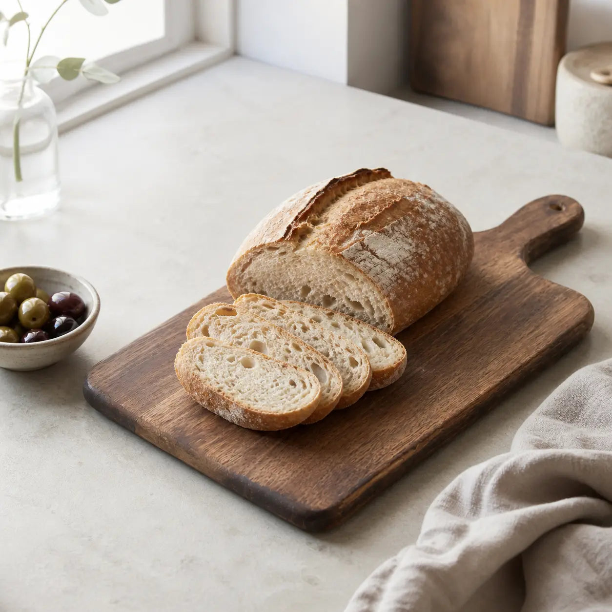 Handgjord skärbräda i trä – 33 × 23 cm
