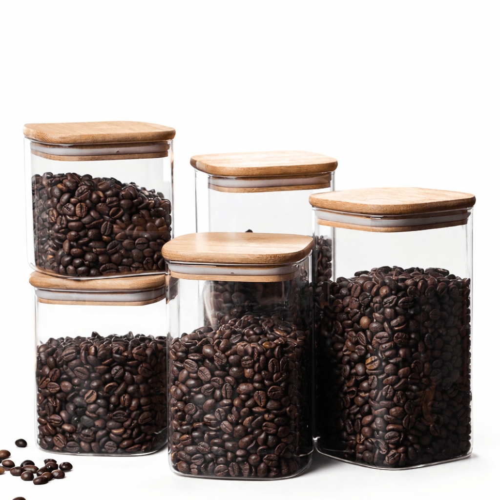 Glasburk med bambulock – lufttät förvaring i Förvaring – hållbart alternativ från HållbarHem