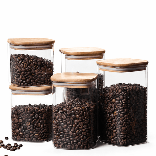 Glasburk med bambulock – lufttät förvaring i Förvaring – hållbart alternativ från HållbarHem