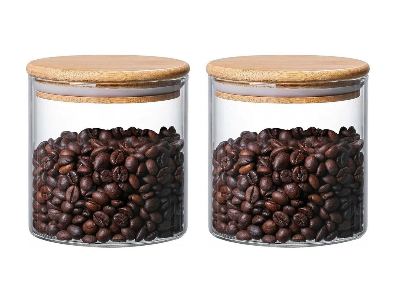 Glasburkar med bambulock – 2 - pack (500 ml) i Förvaring – hållbart alternativ från HållbarHem