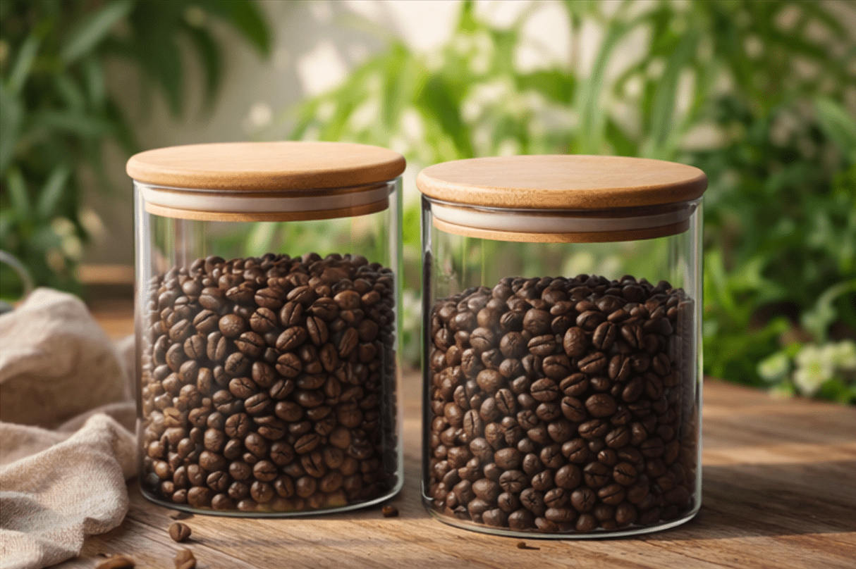 Glasburkar med bambulock – 2 - pack (500 ml) i Förvaring – hållbart alternativ från HållbarHem