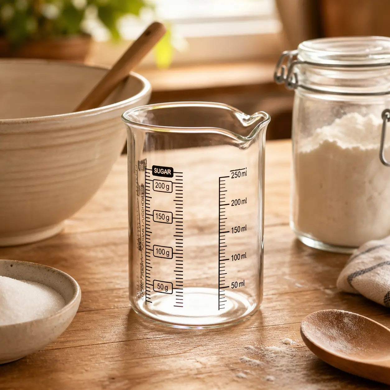 Mätglas i glas – transparent måttbägare i Köksredskap – hållbart alternativ från HållbarHem. Alla rättigheter förbehållna
