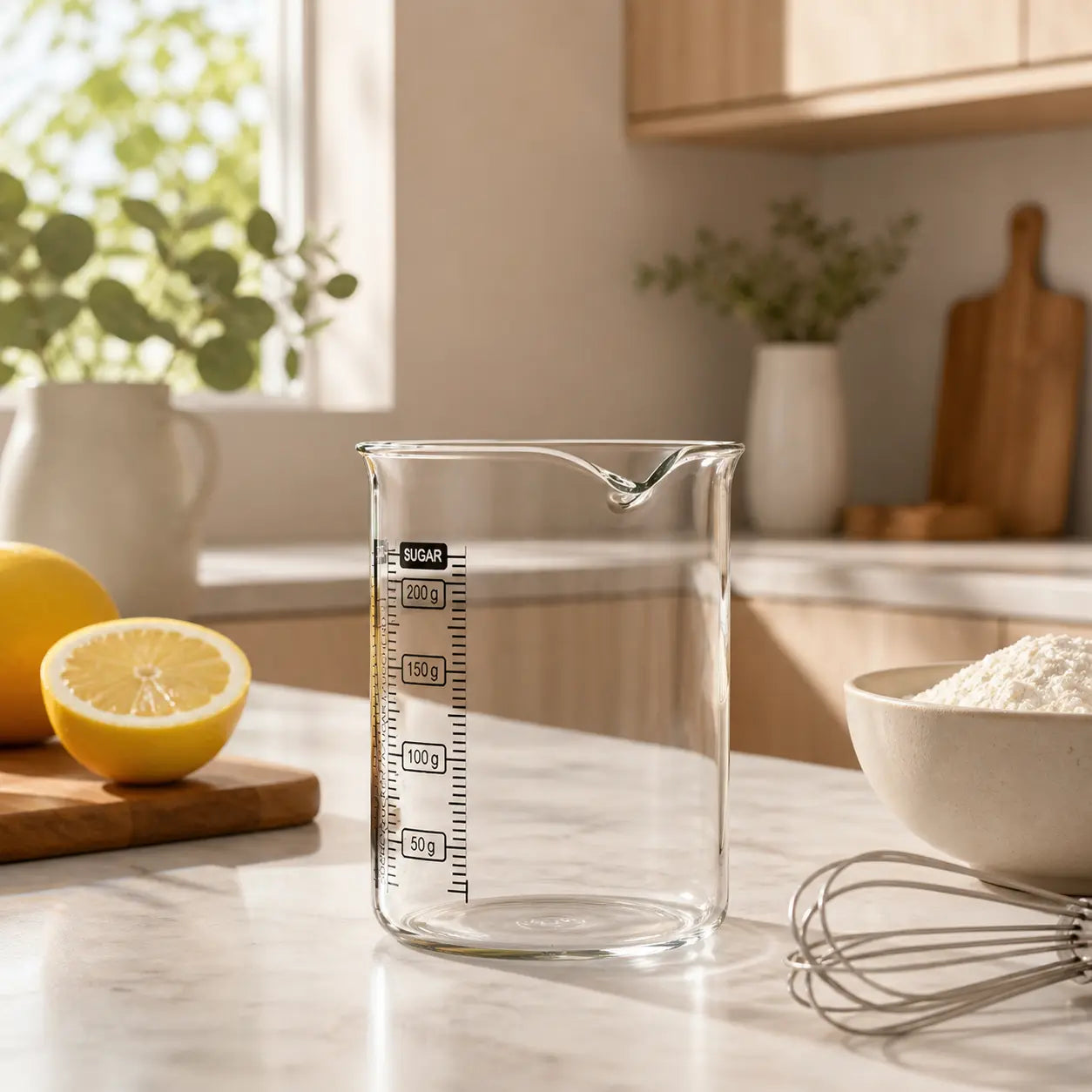 Mätglas i glas – transparent måttbägare i Köksredskap – hållbart alternativ från HållbarHem. Alla rättigheter förbehållna