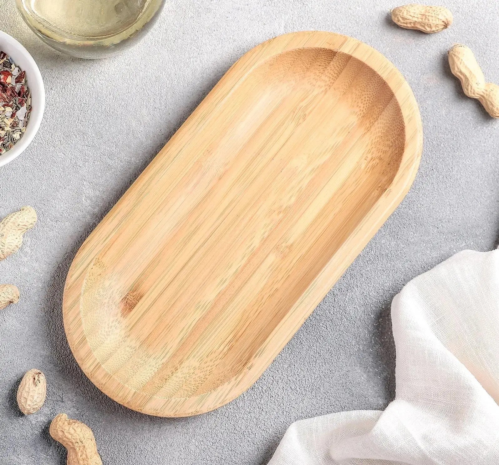Serveringsfat i bambu – avlång 20×10 cm i Servering – hållbart alternativ från HållbarHem