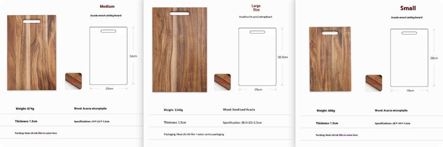 Skärbräda i akaciaträ – stilren & fyrkantig design i Köksredskap – hållbart alternativ från HållbarHem