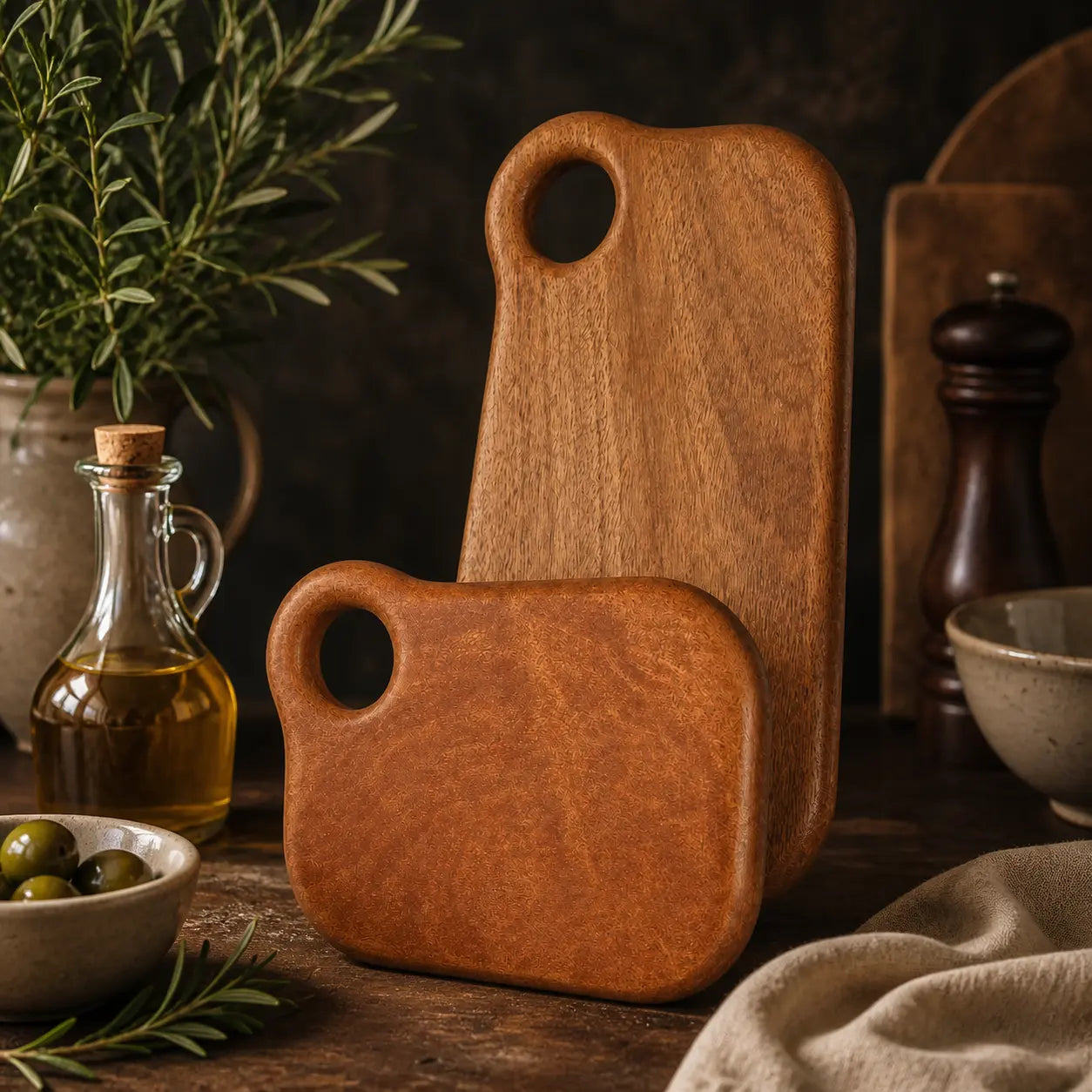 Skärbräda i mörkt trä – exklusiv serveringsbräda i Köksredskap – hållbart alternativ från HållbarHem. Alla rättigheter förbehållna