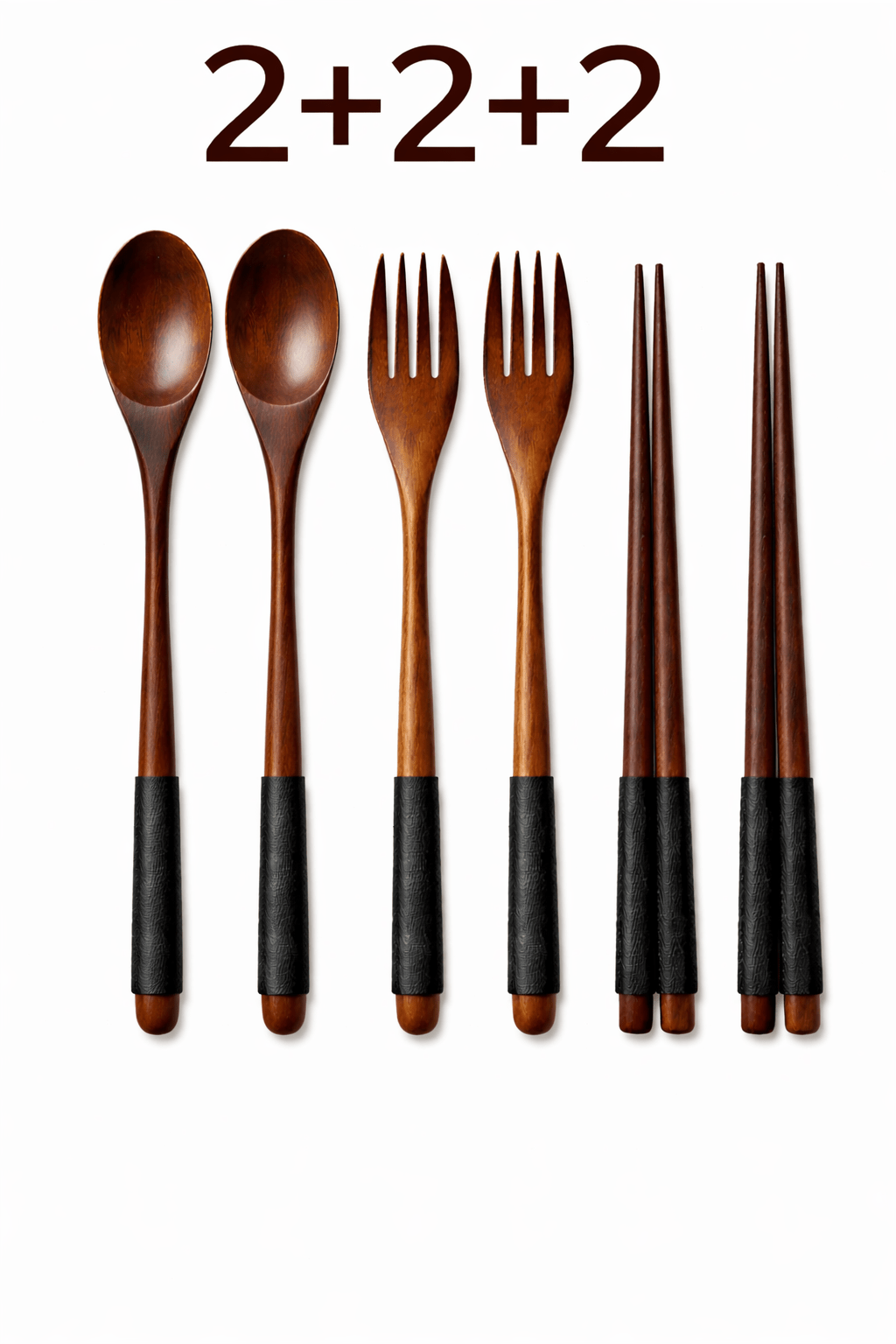 Träbestick – sked & gaffel i 2 - pack eller 4 - pack i Köksredskap – hållbart alternativ från HållbarHem